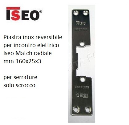 PIASTRA FRONTALE ISEO INOX per INCONTRO ELETTRICO