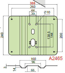 Placca DISEC per serrande art. A2465