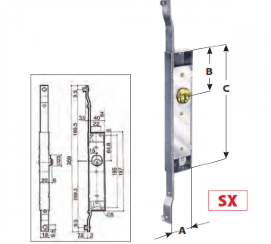 Serratura PREFER art 6318 sx