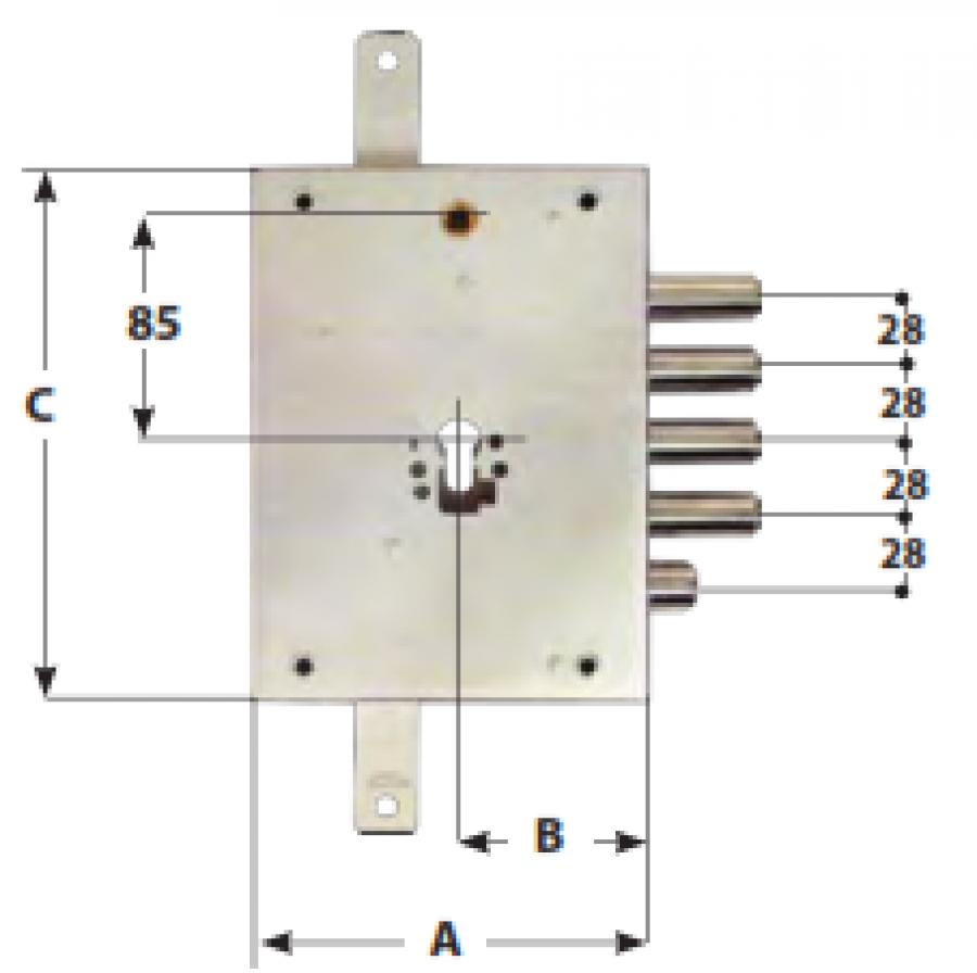 Serratura DIERRE mod. NE 42 - DX