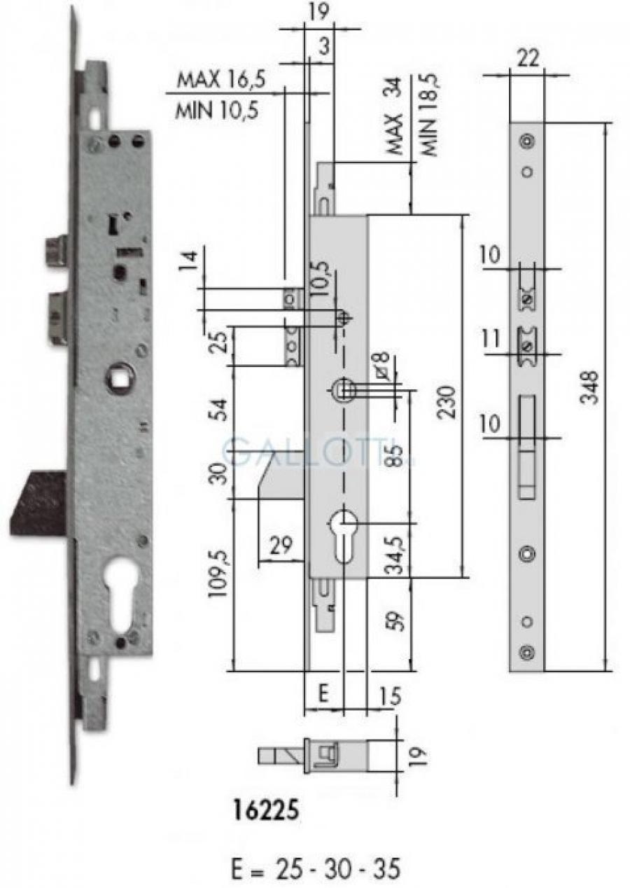Elettroserratura cisa mod. 16225.25