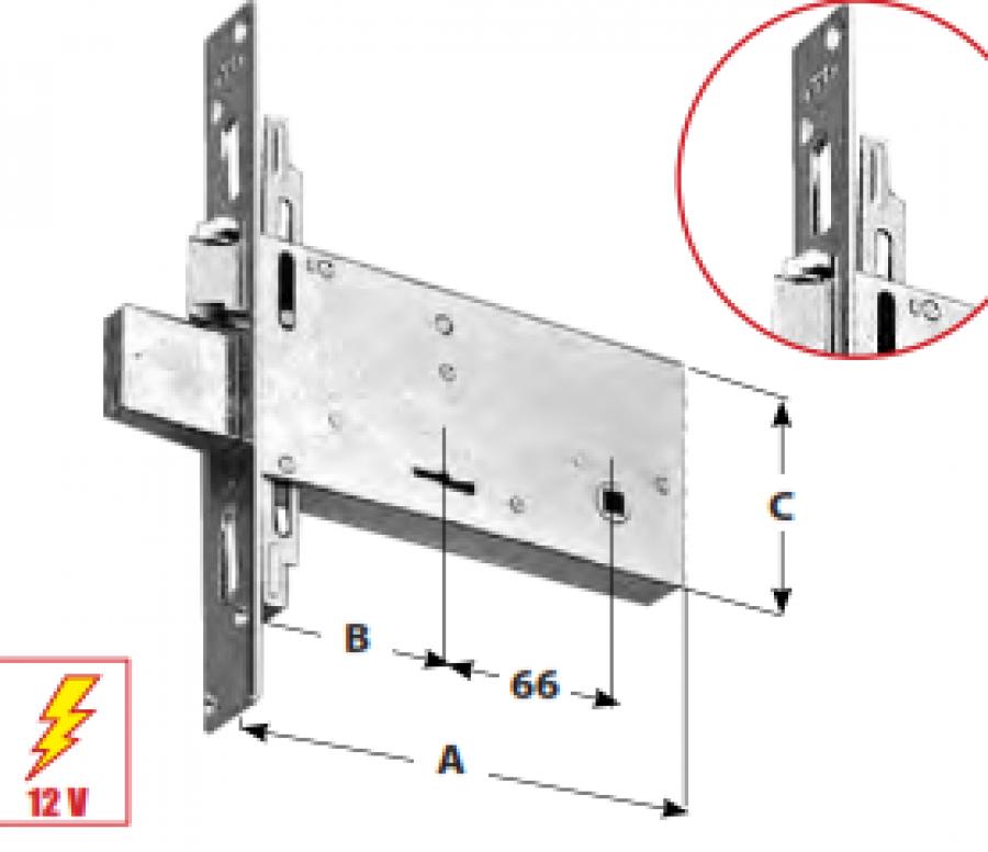 Elettroserratura NUOVA FEB art. 6903